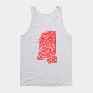 Mississippi state mandala map stroke Tank Top